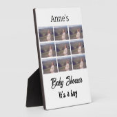 Modern Baby shower, gepersonaliseerd 9 Foto Collag Fotoplaat (Zijkant)