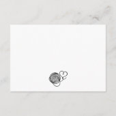 Modern Baby shower Hoe groot is de buik van mama Informatiekaartje (Achterkant)