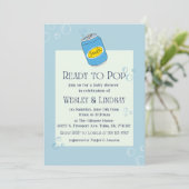 Modern Baby shower Invite - Klaar om te Poppen! Kaart (Staand voorkant)