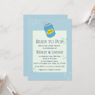 Modern Baby shower Invite - Klaar om te Poppen! Kaart