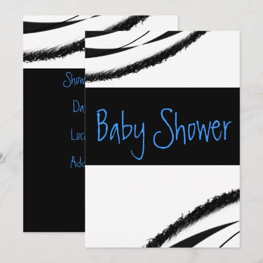 Modern Baby shower Kaart (Voorkant / Achterkant)