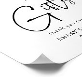 Modern Baby shower Kaarten & Geschenken Teken Poster (Hoek)