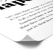 Modern Baby shower 'Late Night Diaper' Poster (Hoek)