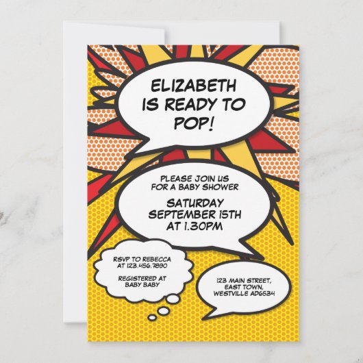 Modern Baby shower Leuke Speech Bubble Kaart (Voorkant)