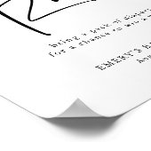 Modern Baby shower Luier Raffle Sign Poster (Hoek)