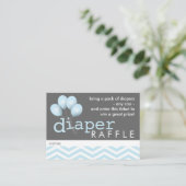 Modern Baby shower Luier Raffle Ticket Insert Informatiekaartje (Staand voorkant)
