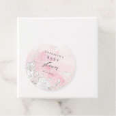 modern baby shower met blote blozen bedankjes labels (In situ)