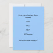 Modern Baby shower Nodig Blauw en Zwart Celestial Kaart (Achterkant)