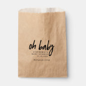 Modern Baby shower | Oh Baby Bedankzakje (Voorkant)