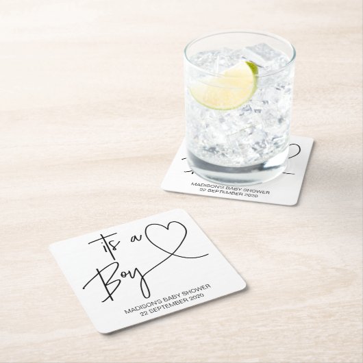 Modern Baby shower Onderzetters Het is een jongen (Insitu)