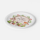 Modern Baby shower Papier Borden Bosdieren Papieren Bordje (Gekanteld)