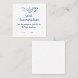 Modern Baby shower, raad eens hoeveel Kissenkaart Vierkante Visitekaartje
