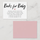 Modern Baby shower Roze | Boekaanvraag Informatiekaartje (Voorkant / Achterkant)