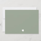 Modern Baby shower Sage Green Custom Oh Baby Kaart (Achterkant)
