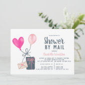 modern baby shower ter illustratie van ballonnen p kaart (Staand voorkant)