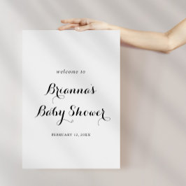 Modern Baby shower voor kalligrafie Poster