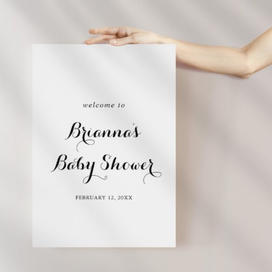 Modern Baby shower voor kalligrafie Poster