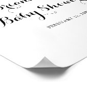 Modern Baby shower voor kalligrafie Poster (Hoek)
