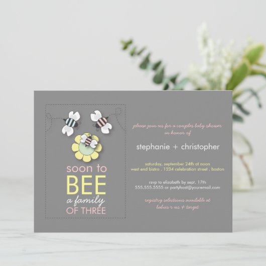 Modern Baby shower voor mannelijke en vrouwelijke  Kaart (Staand voorkant)