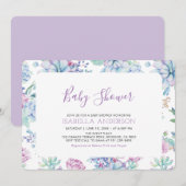 Modern Baby shower voor tropisch hout Kaart (Voorkant / Achterkant)