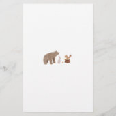 Modern Baby shower Woodland Animals Invitation Briefpapier (Achterkant)