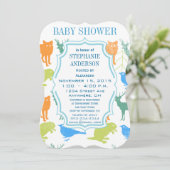Modern Baby Woodland Creatures Shower Kaart (Staand voorkant)