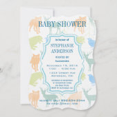 Modern Baby Woodland Creatures Shower Kaart (Voorkant)