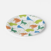 Modern Baby Woodland Creatures Shower Papieren Bordje (Gekanteld)