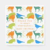 Modern Baby Woodland Creatures Shower Servet (Voorkant)