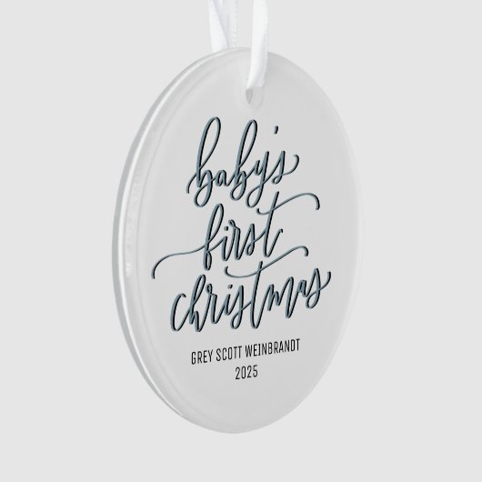 Modern Baby's Eerste Kerst Custom Ornament (voorkant)
