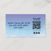 Modern babysitten bedrijf | Fox Babysitter Visitekaartje (Achterkant)