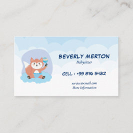 Modern babysitten bedrijf | Fox Babysitter Visitekaartje