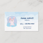 Modern babysitten bedrijf | konijnenoppas visitekaartje (Voorkant)