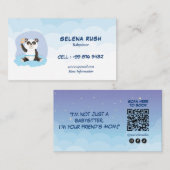 Modern babysitten bedrijf | Panda Babysitter Visitekaartje (Voorkant / Achterkant)