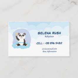Modern babysitten bedrijf | Panda Babysitter Visitekaartje