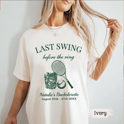 Modern Bach laatste swing voor de ring tennis T-shirt