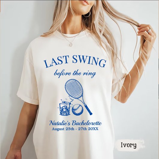 Modern Bach laatste swing voor de ring tennis T-shirt