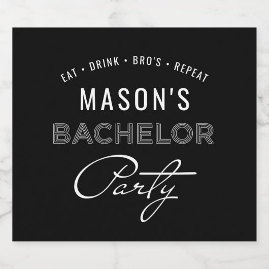 Modern Bachelor Party Bier Label Bier Etiket (Enkel label)