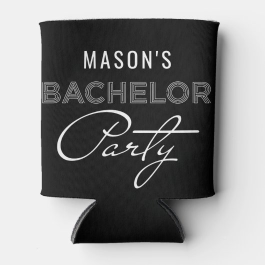Modern Bachelor Party Koelbox Favors Blikjeskoeler (Voorkant)