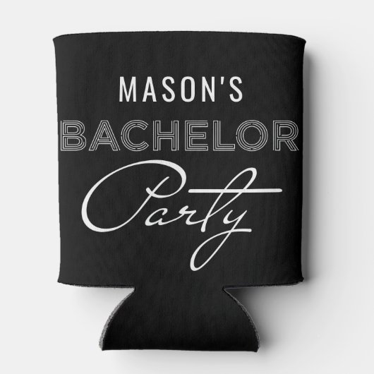 Modern Bachelor Party Koelbox Favors Blikjeskoeler (Achterkant)