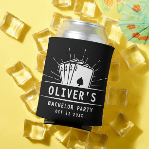 Modern Bachelor Party Poker Spelen Kaart Casino Blikjeskoeler