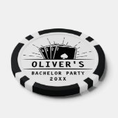 Modern Bachelor Party Poker Spelen Kaart Casino Chips (Enkel)