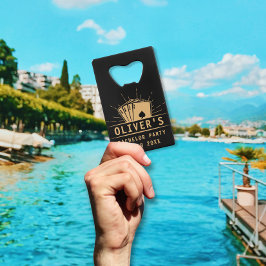 Modern Bachelor Party Poker Spelen Kaart Casino Creditkaart Flessenopener