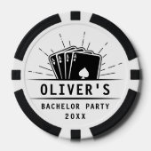 Modern Bachelor Party Poker Spelen Kaart Casino Poker Chips (Voorkant)