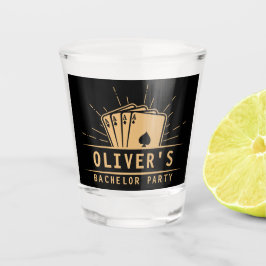 Modern Bachelor Party Poker Spelen Kaart Casino Shot Glas
