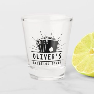 Modern Bachelor Party Poker Spelen Kaart Casino Shot Glas