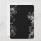 Modern Bachelor Party Sigaren en Whiskey Zwart Kaart (Achterkant)