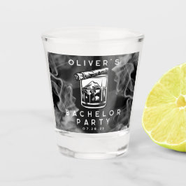 Modern Bachelor Party Sigaren en Whiskey Zwart Shot Glas