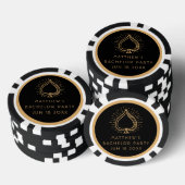 Modern Bachelor Party Weekend Ace Poker Kaart Chips (Opstapeling)