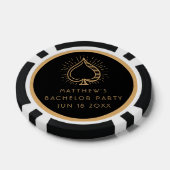 Modern Bachelor Party Weekend Ace Poker Kaart Poker Chips (Enkel)